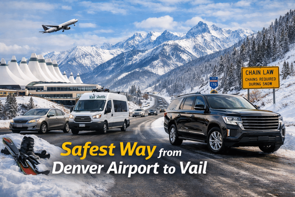 safest way denver airport to vail
