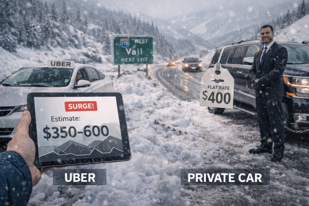 uber denver airport to vail -  Private car vs Uber comparison