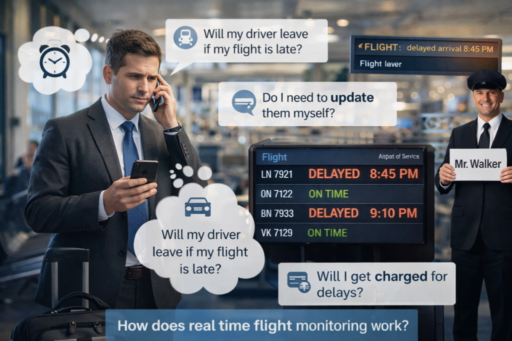 flight tracking airport car service - Common qustions
