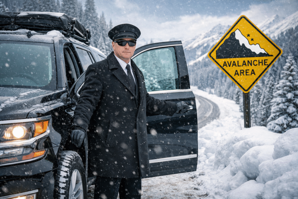 professional chauffeur winter driving