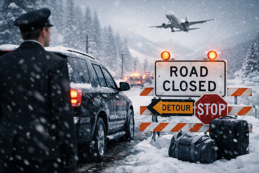 road closure airport transfer