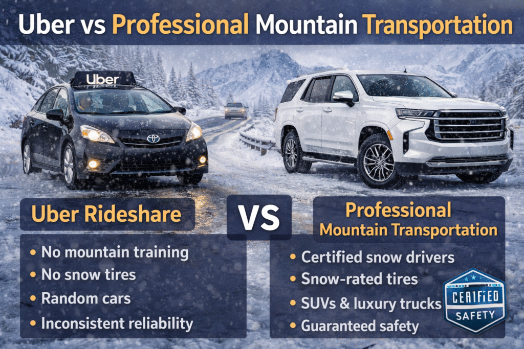 uber mountain driving colorado - Comparison with luxury transportations