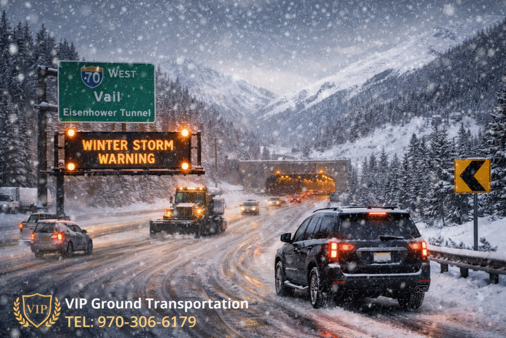 winter travel denver to vail